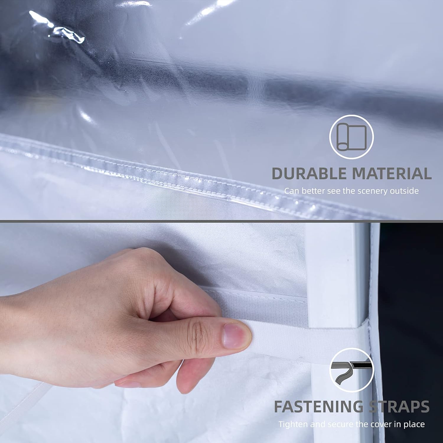 MordenApe Clear Sidewall, Transparent Canopy Walls, Canopy Side Wall for 10x10 Pop Up Canopy - Straight Leg, Outdoor Instant Canopies Sidewall,1 Pack (Navy)