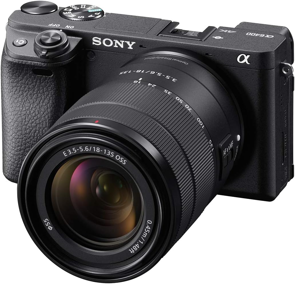 Sony Alpha a6400 Mirrorless Camera: Compact APS-C Interchangeable Lens Digital Camera with Real-Time Eye Auto Focus, 4K Video, Flip Screen & 16-50mm Lens - E Mount Compatible - ILCE-6400L/B, Black
