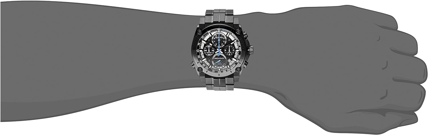 Bulova Men's Icon High Precision Quartz Chronograph Watch, Curved Mineral Crystal