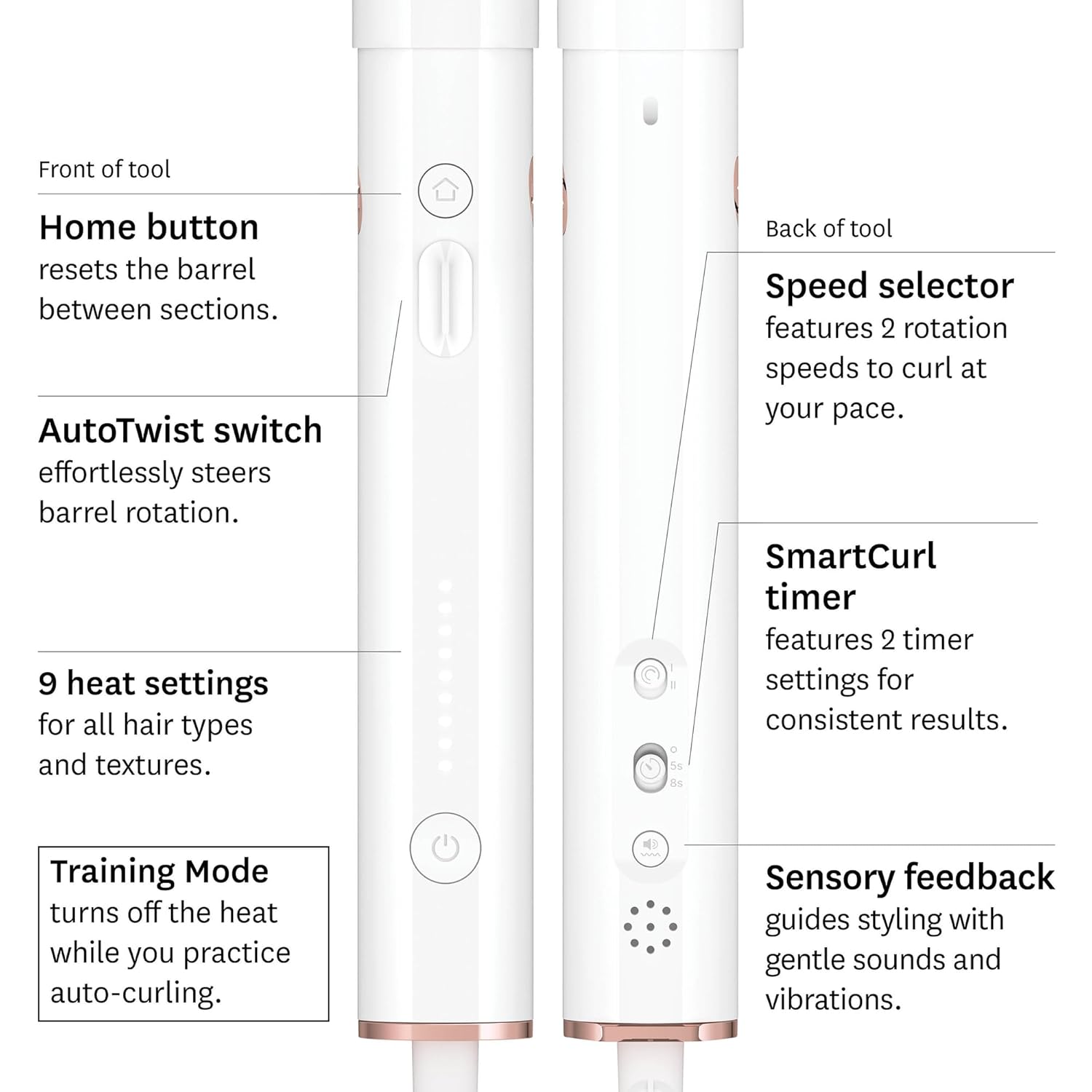 T3 CurlWrap Automatic Rotating Curling Iron with Longer Barrel, 2 Timer Settings, 9 Heat Settings, Auto-Rotating Ceramic Barrel and Ion Generator for Fast, Easy Curls and Waves on All Hair Types