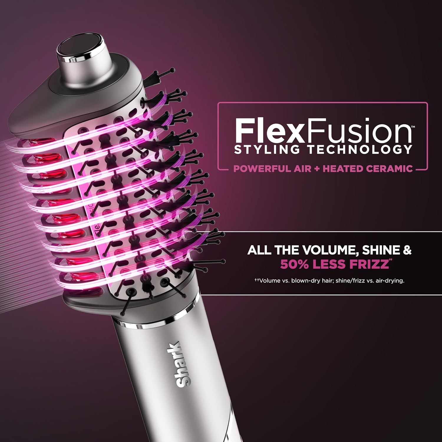 Shark FlexStyle Hair Dryer & Powerful Styling System with 6-Piece Hair Styling Tools, Paddle Brush, Curl-Defining Hair Diffuser, Auto-Wrap Curlers, Styling Concentrator, Oval Brush &, Black, HD440BK