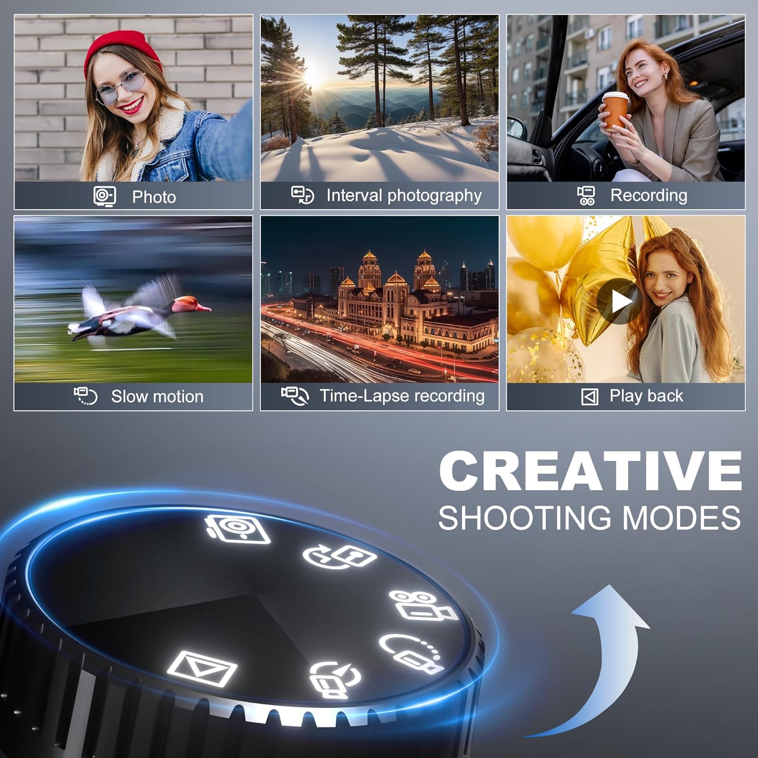 G-Anica Digital Camera, 48MP Cameras for Photography with WiFi & App Control, 4K Vlogging Camera for YouTube,Compact Camera,Perfect for Entry-Level Users and Beginners with Macro&Wide Lens-32GB Card