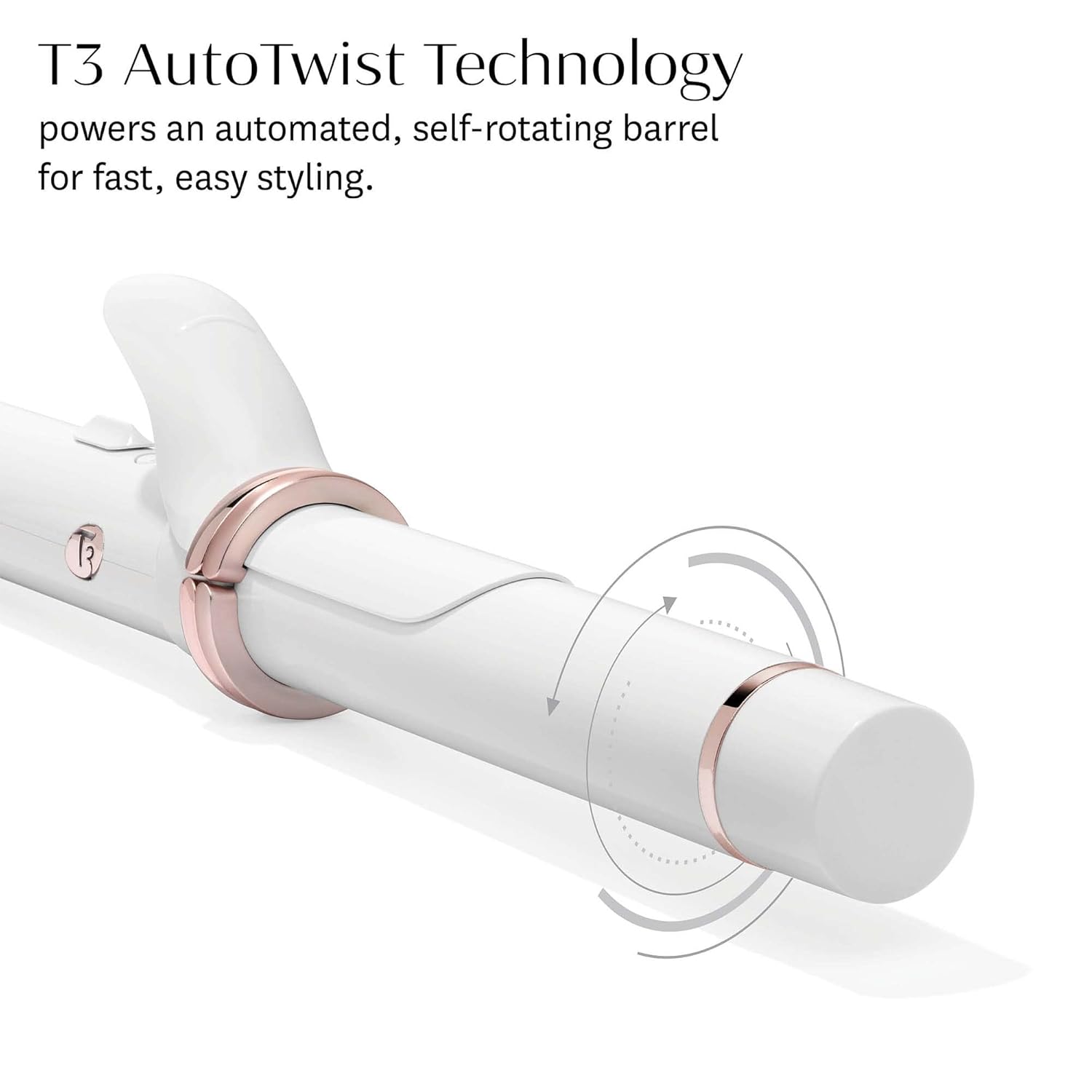 T3 CurlWrap Automatic Rotating Curling Iron with Longer Barrel, 2 Timer Settings, 9 Heat Settings, Auto-Rotating Ceramic Barrel and Ion Generator for Fast, Easy Curls and Waves on All Hair Types