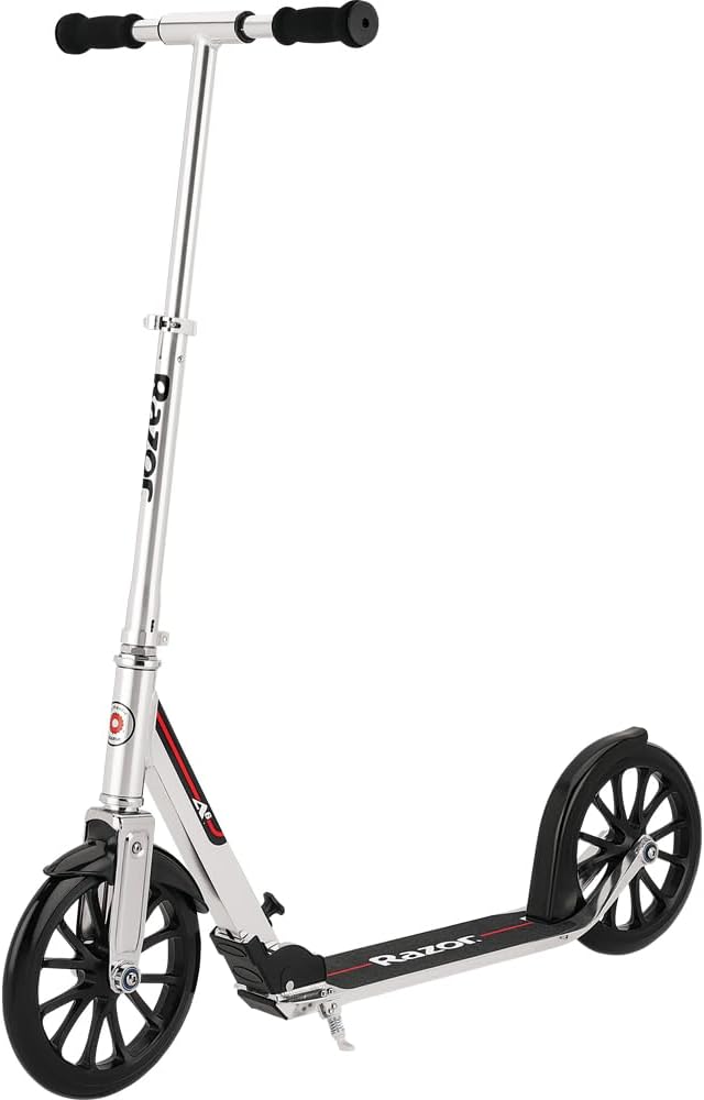 Razor A6 Kick Scooter for Kids Ages 8+ - Extra-Tall Handlebars & Longer Deck, 10 Urethane Wheels, Anti-Rattle Technology, for Riders Up to 220 lbs