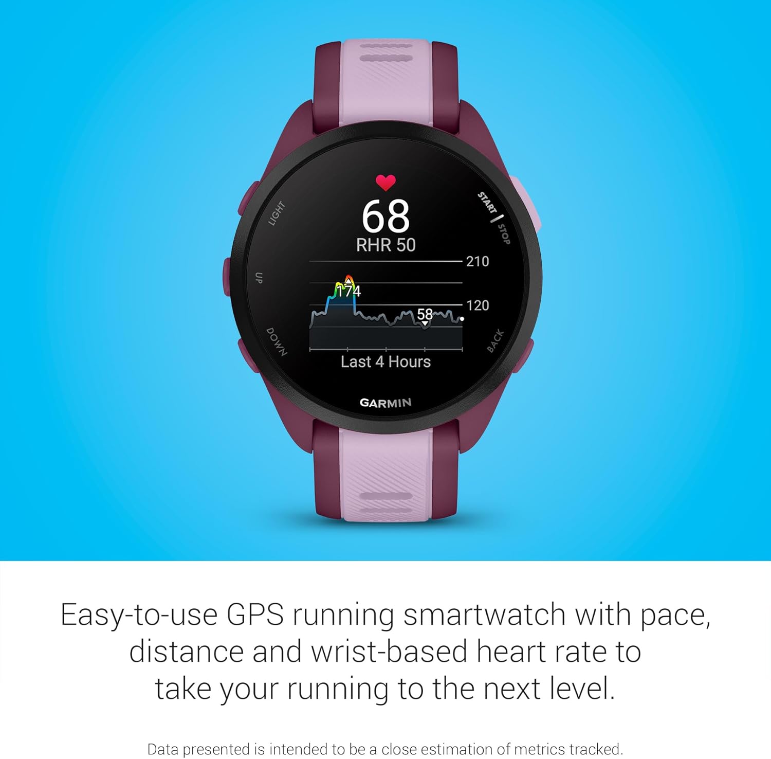 Garmin Forerunner 165, Running Smartwatch, Colorful AMOLED Display, Training Metrics and Recovery Insights, Black