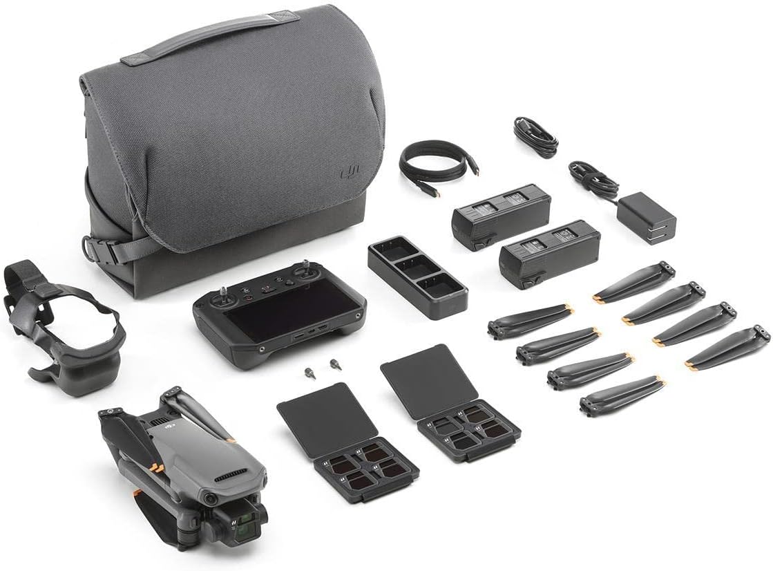 DJI Mavic 3 Fly More Combo, dron con cámara Hasselblad 4/3 CMOS, video de 5.1K, detección de obstáculos omnidireccional, vuelo de 46 minutos, retorno automático avanzado, 2 baterías adicionales,