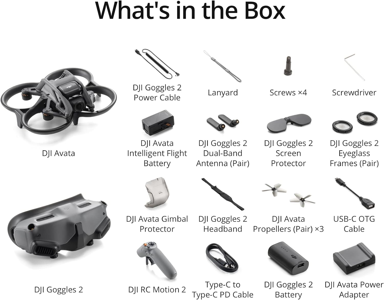 DJI Avata Pro-View Combo – Vista en primera persona Drone UAV Quadcopter con video estabilizado 4K, FOV súper ancho de 155°, freno de emergencia y flotador, incluye nuevo RC Motion 2 y gafas 2