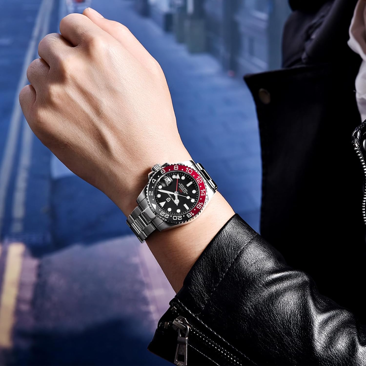 Men Watch Pagani Design GMT Watches for Men Automatic 40MM Date 100M Waterproof Stainless Steel Sapphire Glass Mechanical Wristwatches PD-1662