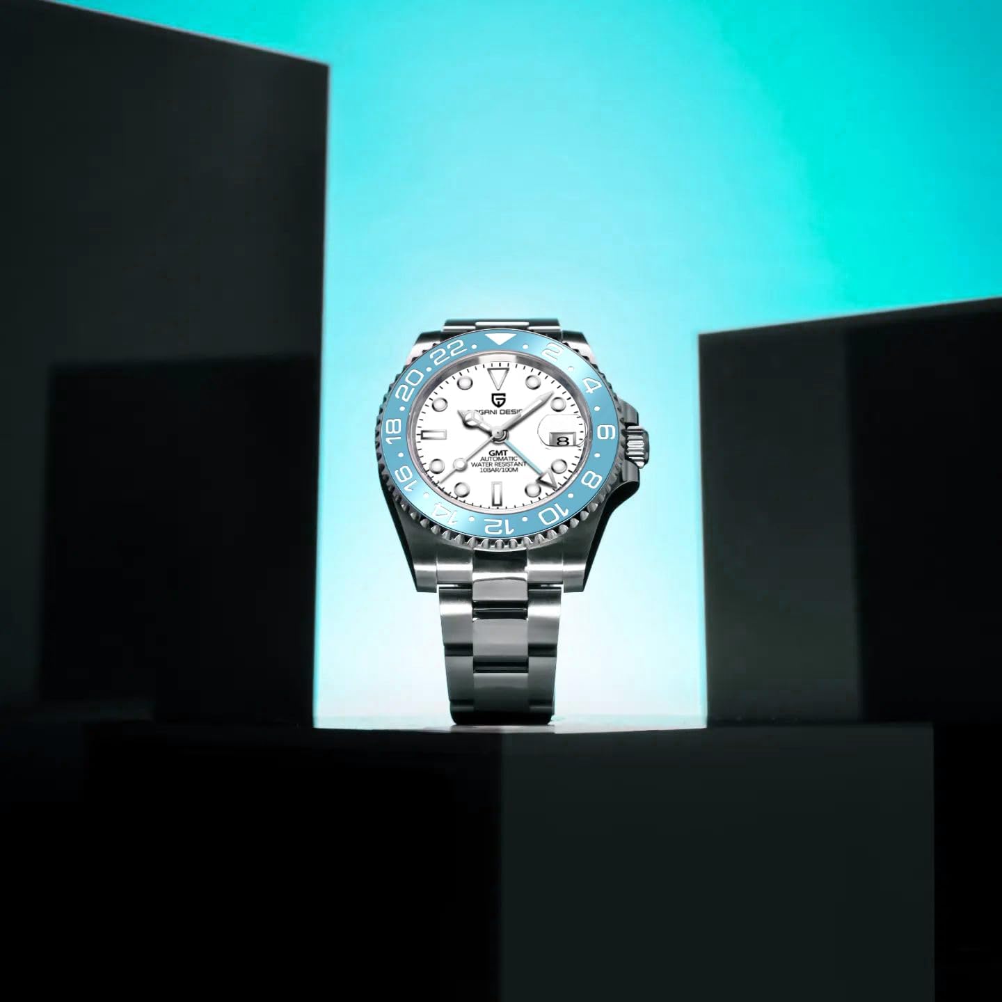 Men Watch Pagani Design GMT Watches for Men Automatic 40MM Date 100M Waterproof Stainless Steel Sapphire Glass Mechanical Wristwatches PD-1662