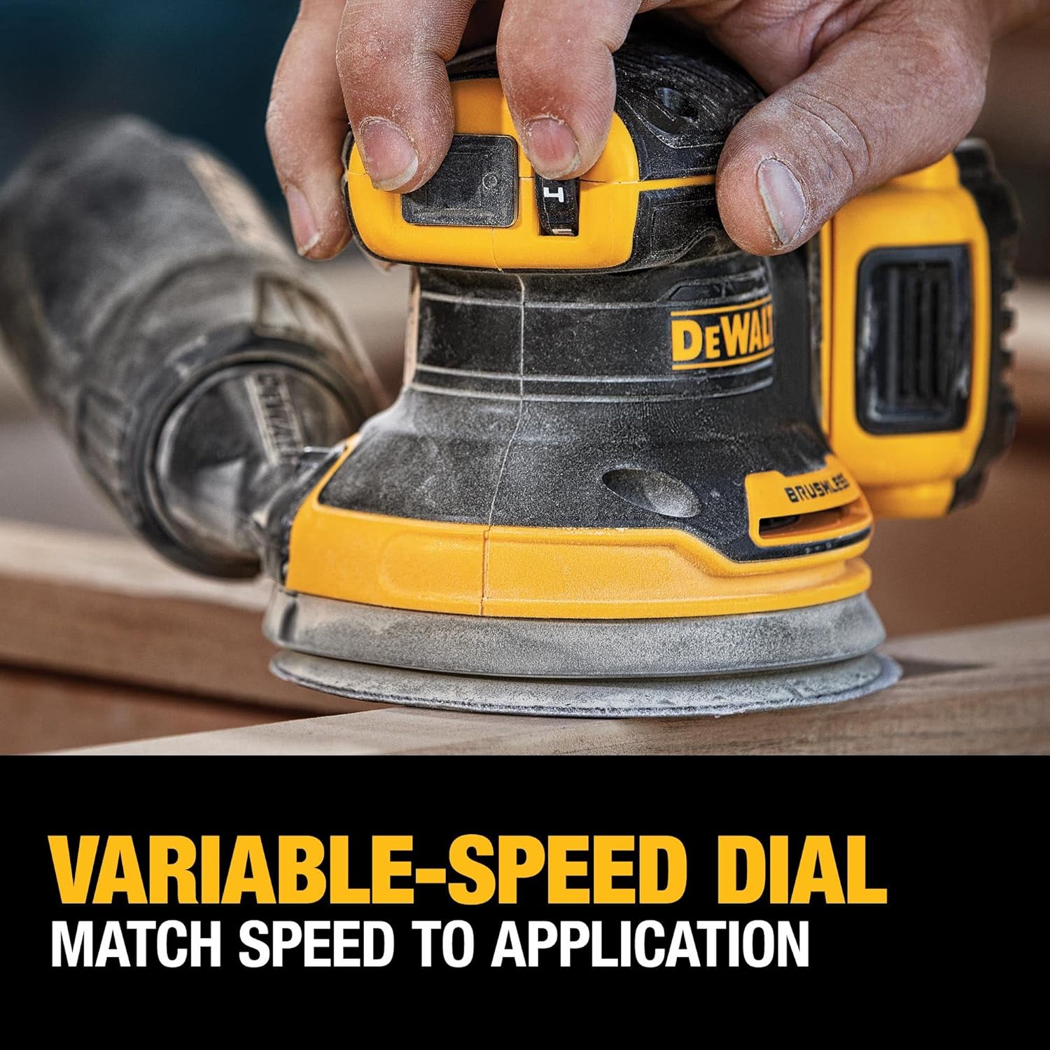 DEWALT 20V MAX Sander, Cordless, 5-Inch, 2.Ah, 8,000-12,000 OPM, Variable Speed Dial, Storage Bag, Battery and Charger Included (DCW210D1)