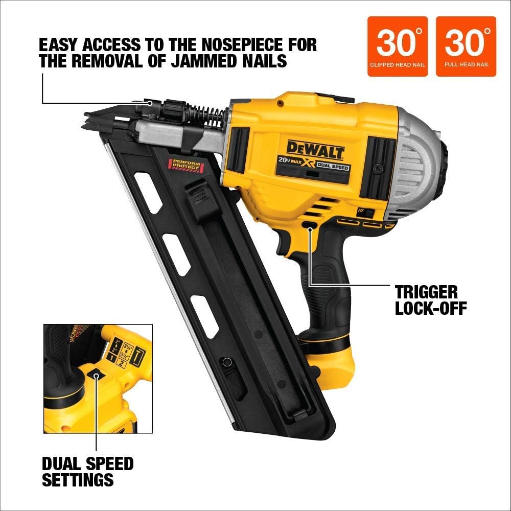 DEWALT 20V MAX XR Framing Nailer, Dual Speed, Bare Tool Only (DCN692B)