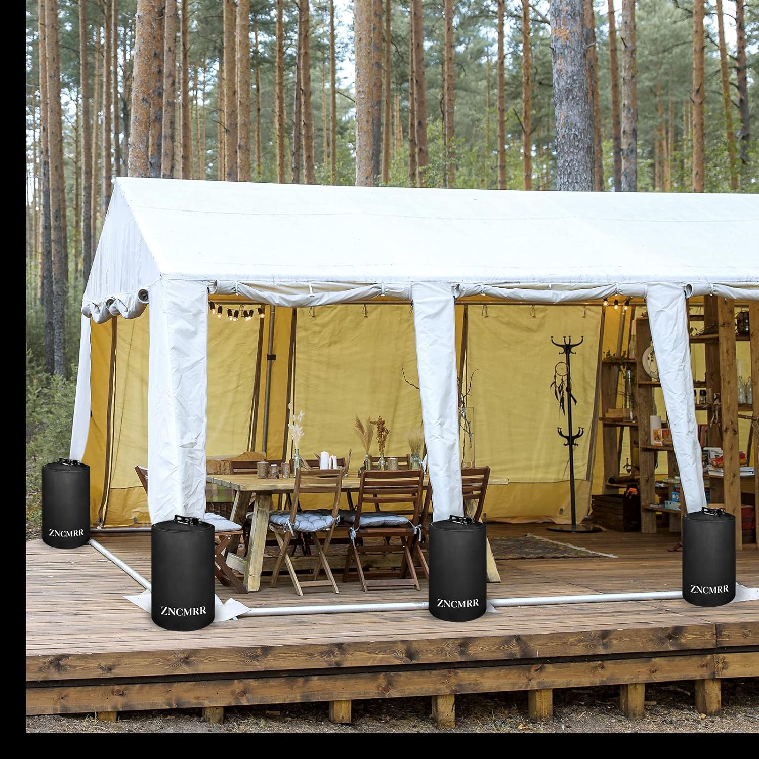 Canopy Water Weight Bag, 220LBS Water Tent Weights Set of 4 Leg Weights for Pop Up Canopy, Tent, Gazebo, Black