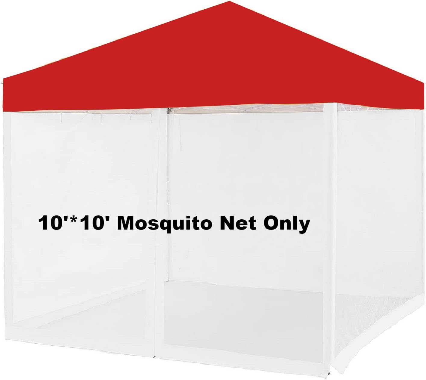 Mosquito Net with Zipper for Outdoor Camping Mosquito Net DIY Canopy Screen Wall Outdoor Mosquito Net for 10 x 10 Patio Gazebo and Tent