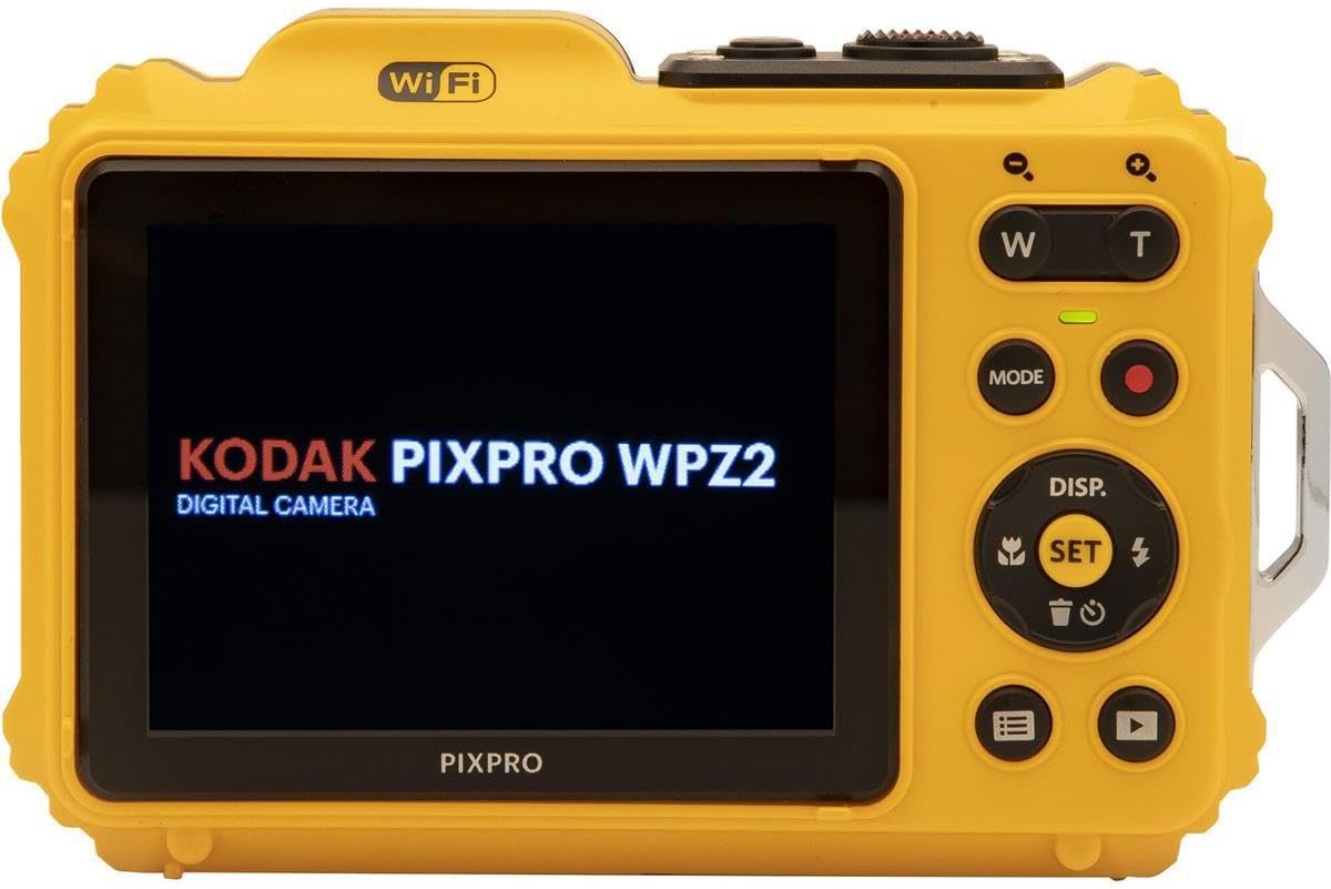 KODAK PIXPRO WPZ2 Rugged Waterproof Shockproof Dustproof WiFi Digital Camera 16MP 4X Optical Zoom 1080P Full HD Video Vlogging Camera 2.7 LCD (Yellow)