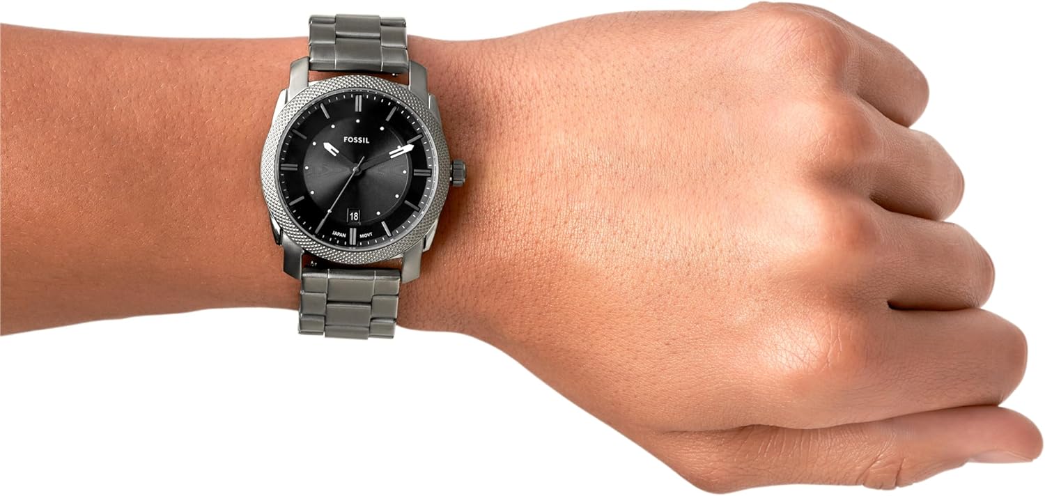 Fossil Machine Men's Watch with Stainless Steel or Leather Band, Chronograph or Analog Watch Display