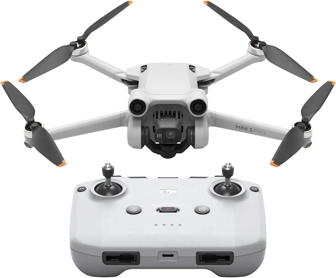 DJI Mini 3 Pro, mini dron con video 4K, foto de 48 MP, tiempo de vuelo de 34 minutos, menos de 8.78 oz, detección de obstáculos tridireccional, regreso a casa, compatible con identificación remota
