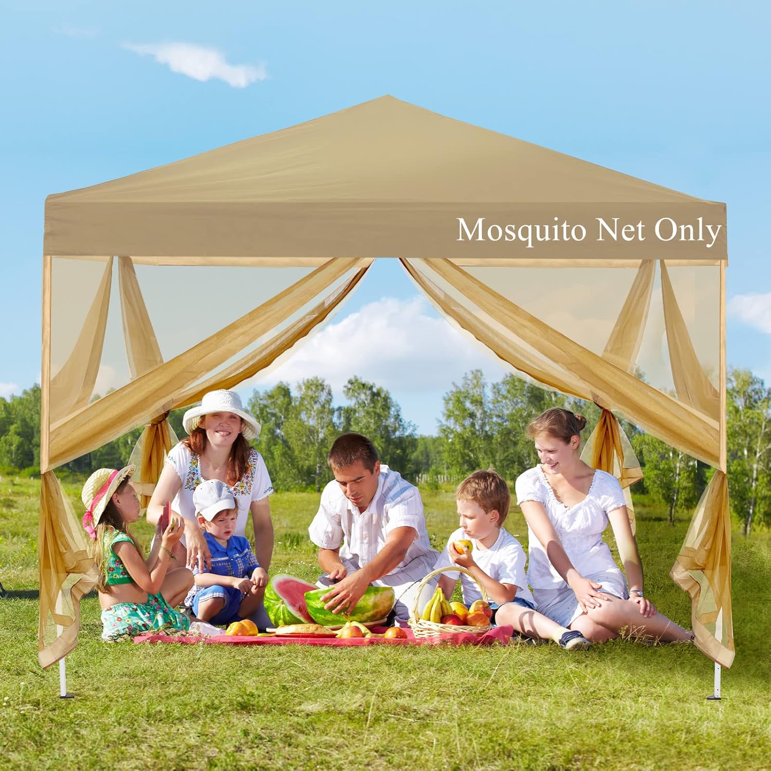 Mosquito Net with Zipper for Outdoor Camping Mosquito Net DIY Canopy Screen Wall Outdoor Mosquito Net for 10 x 10 Patio Gazebo and Tent