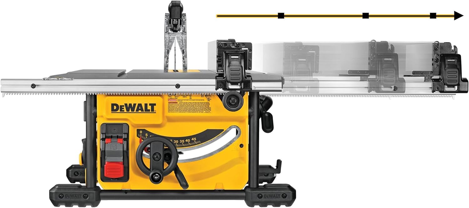 DEWALT Table Saw for Jobsites, 8-1/4 Inch, 15 Amp (DWE7485)