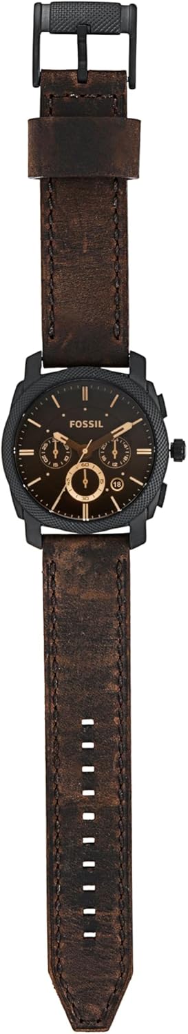 Fossil Machine Men's Watch with Stainless Steel or Leather Band, Chronograph or Analog Watch Display
