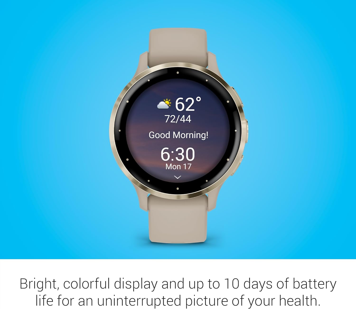 Garmin Venu 3 Slate Stainless Steel Bezel 1.4-Inch AMOLED Touchscreen Display Smart Watch with 45mm Black Case and Silicone Band