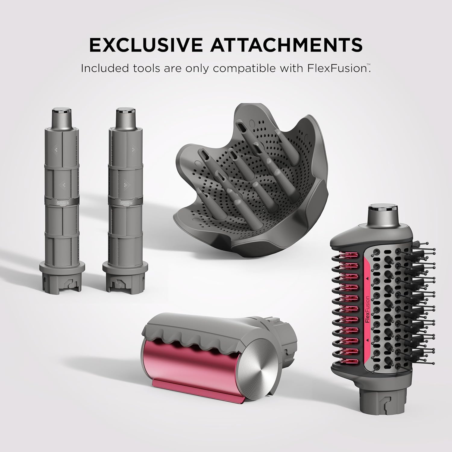 Shark FlexStyle Hair Dryer & Powerful Styling System with 6-Piece Hair Styling Tools, Paddle Brush, Curl-Defining Hair Diffuser, Auto-Wrap Curlers, Styling Concentrator, Oval Brush &, Black, HD440BK