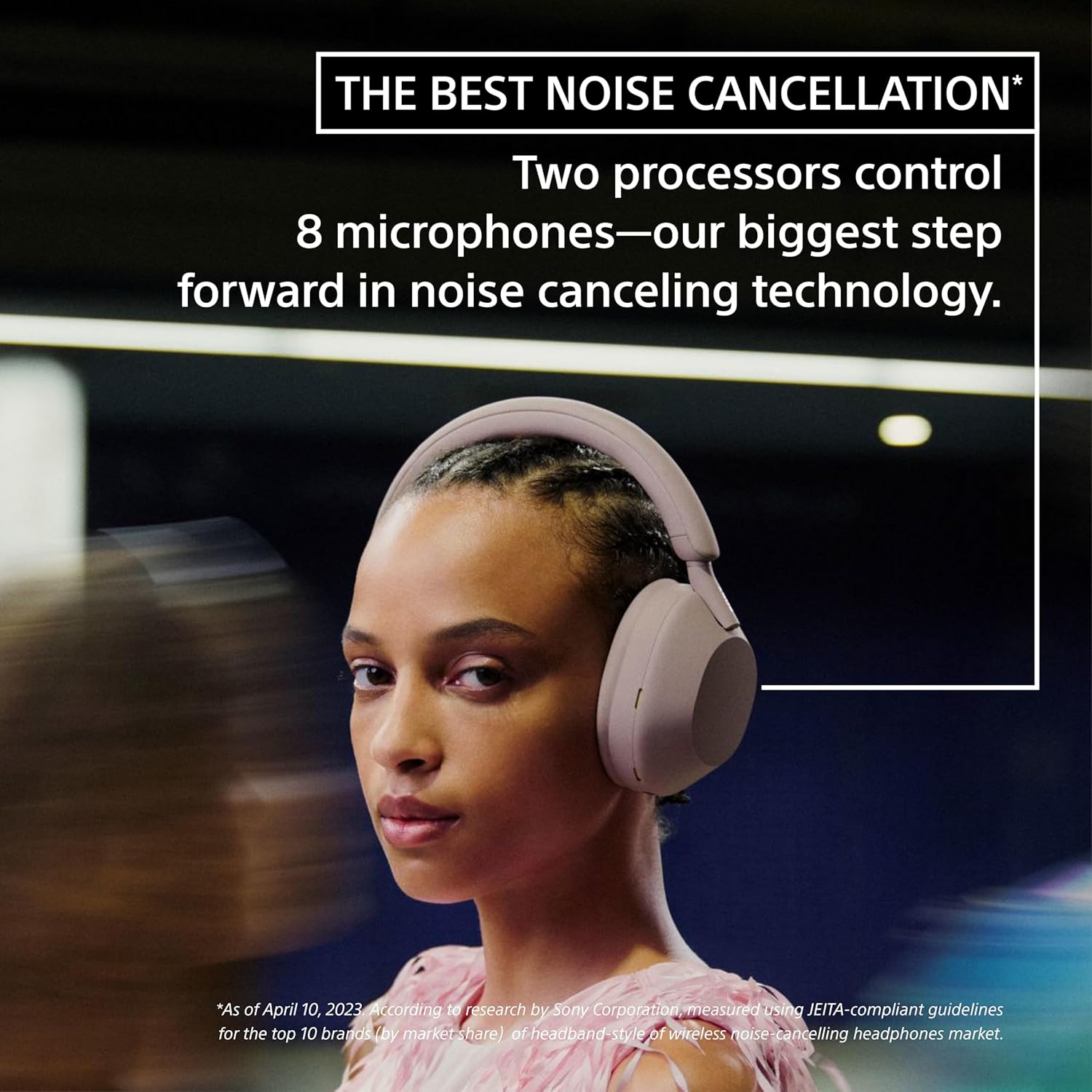 Sony WH-1000XM5 The Best Wireless Noise Canceling Headphones, Made Of Soft Fit Synthetic Leather, Integrated Processor V1, With 4 Beamforming Microphones, Up To 30-Hour Battery Life, Silver