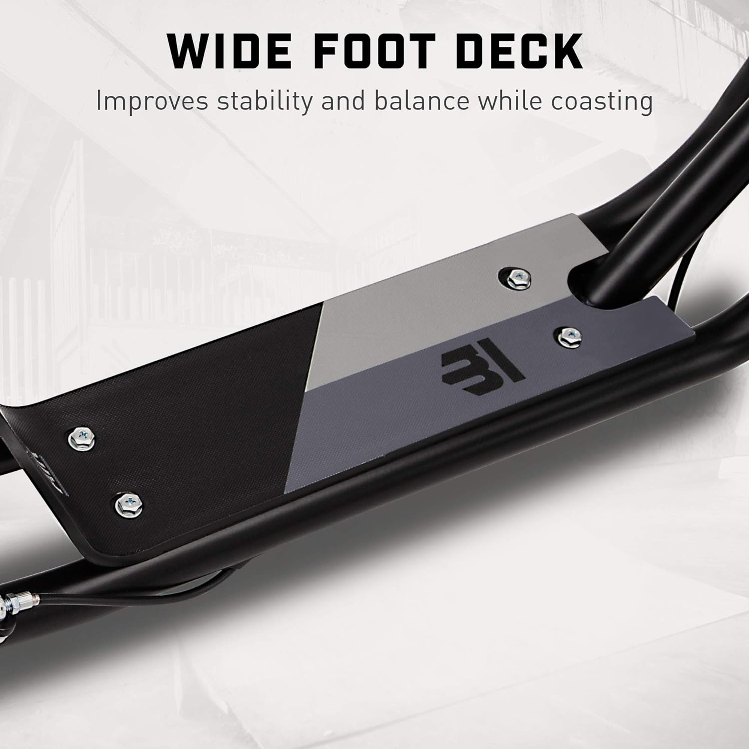 Mongoose Trace Air Non-Electric Scooter for Youth Boys Girls Age 8+ Year Old, Max Weight of 220 lbs., 12-Inch Air Tires, Non-Folding Design, Adjustable Height Stem, BMX-Style Handlebar, Wide Foot Deck