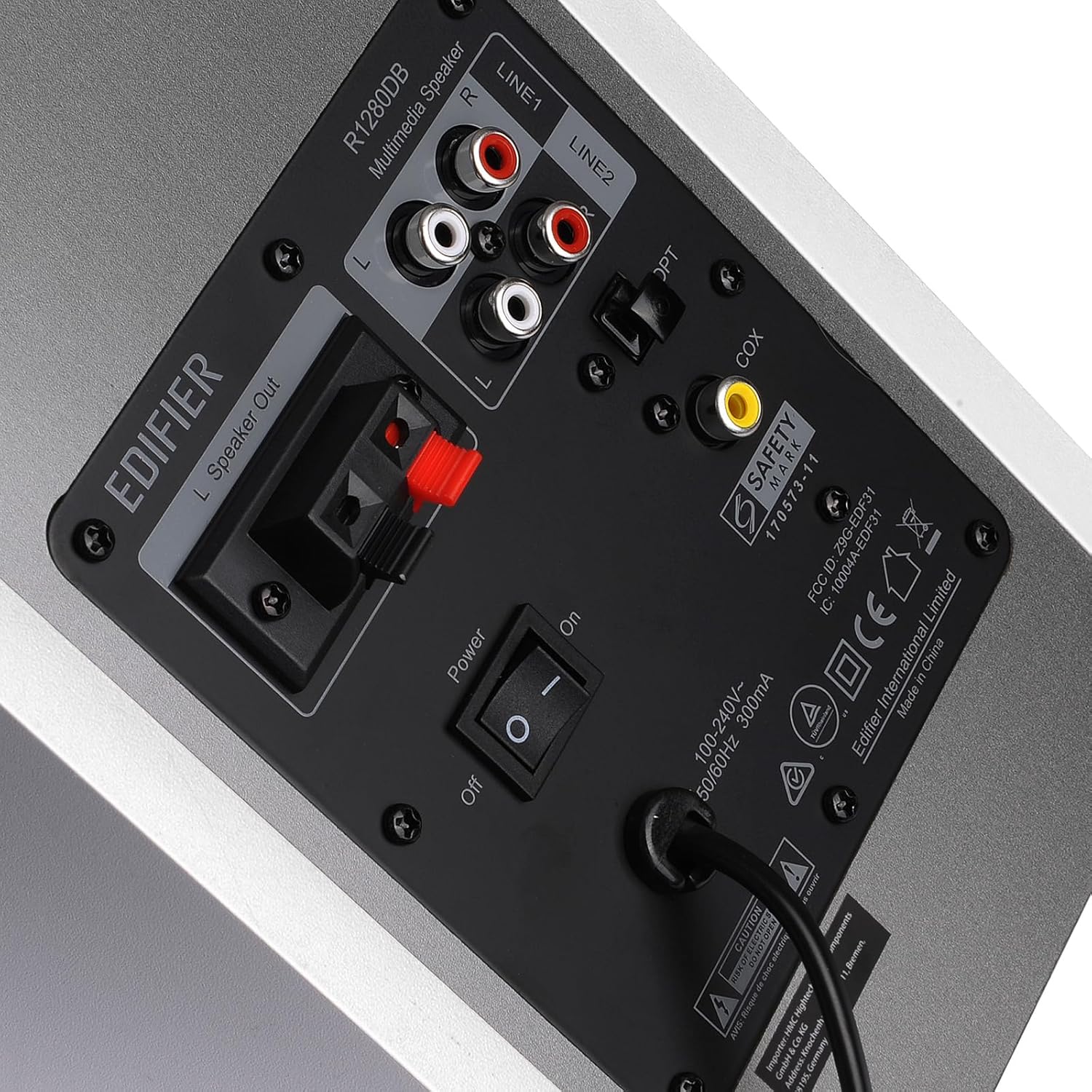 Edifier R1280DB Powered Bluetooth Bookshelf Speakers - Optical Input - Wireless Studio Monitors - 4 Inch Near Field Speaker - 42w RMS - Wood Grain