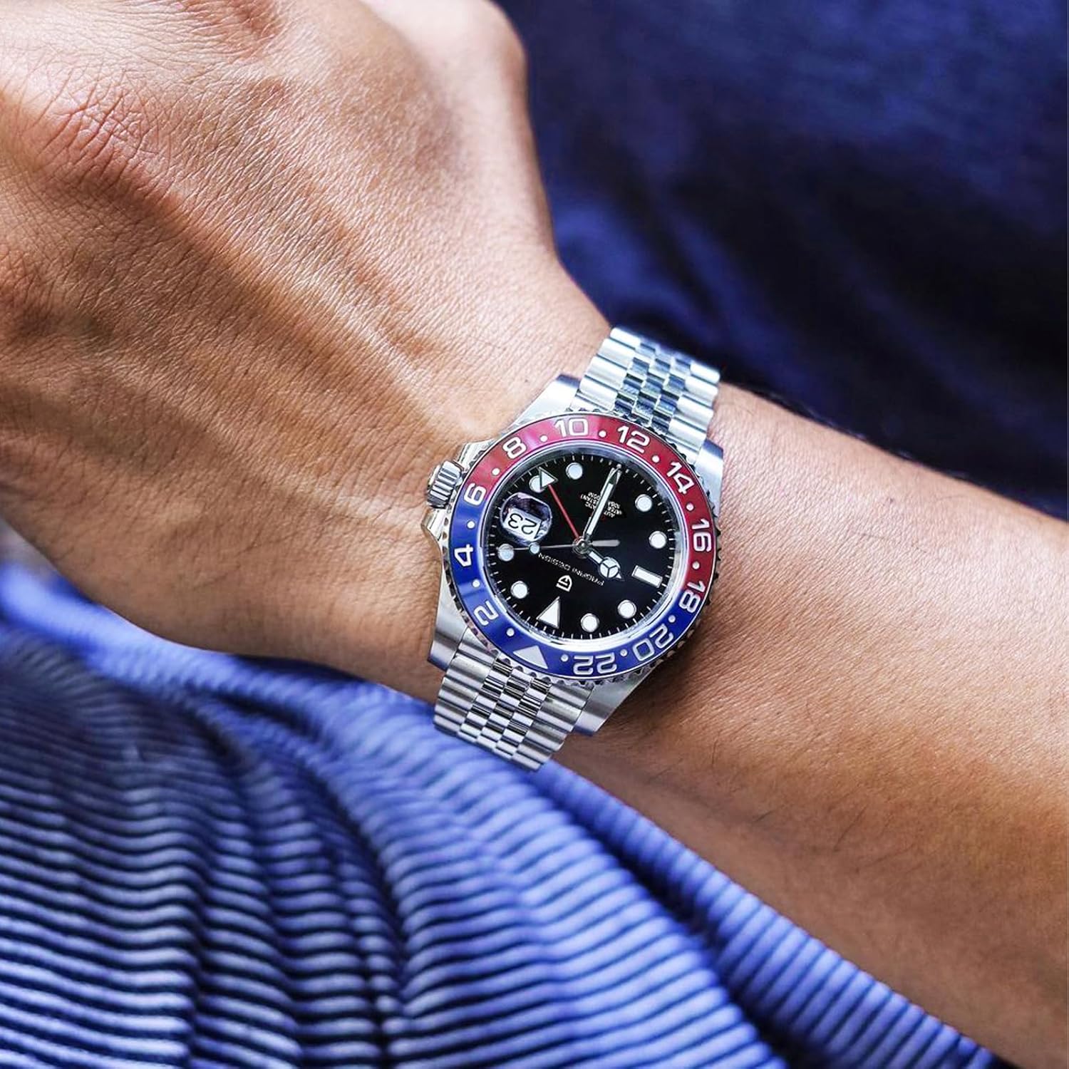 Men Watch Pagani Design GMT Watches for Men Automatic 40MM Date 100M Waterproof Stainless Steel Sapphire Glass Mechanical Wristwatches PD-1662