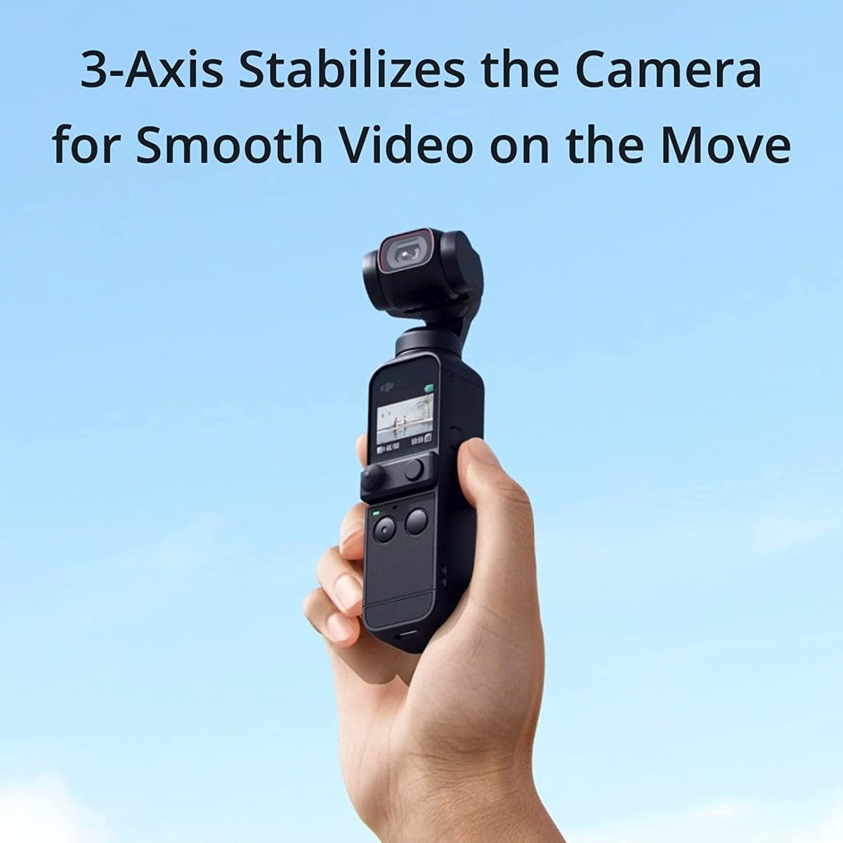 DJI Pocket 2 - Handheld 3-Axis Gimbal Stabilizer with 4K Camera, 1/1.7” CMOS, 64MP Photo, Pocket-Sized, ActiveTrack 3.0, Glamour Effects, YouTube TikTok Video Vlog, for Android and iPhone, Black