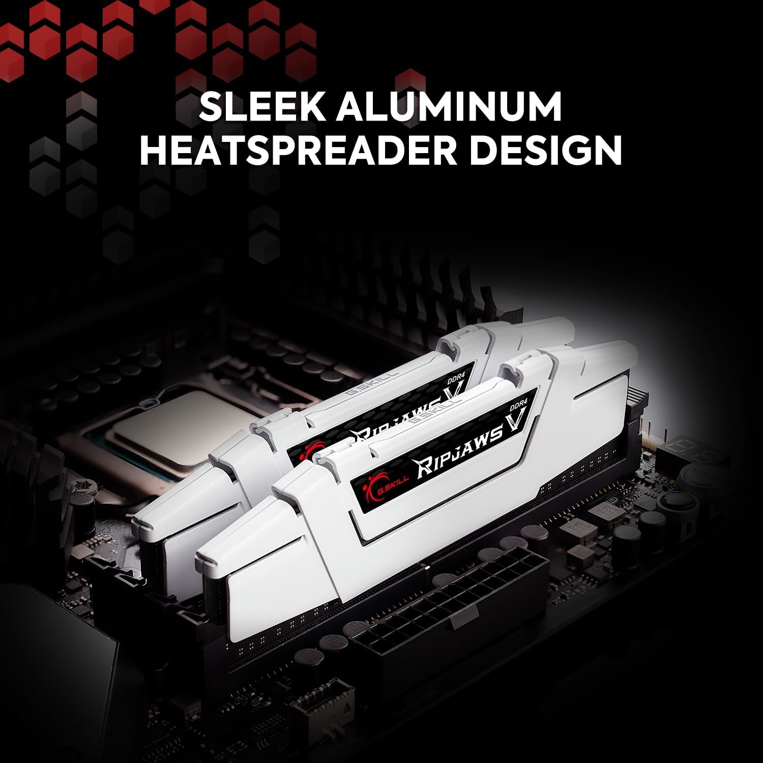 G.SKILL Ripjaws V Series (Intel XMP) DDR4 RAM 32GB (2x16GB) 3600MT/s CL18-22-22-42 1.35V Desktop Computer Memory UDIMM - Black (F4-3600C18D-32GVK)