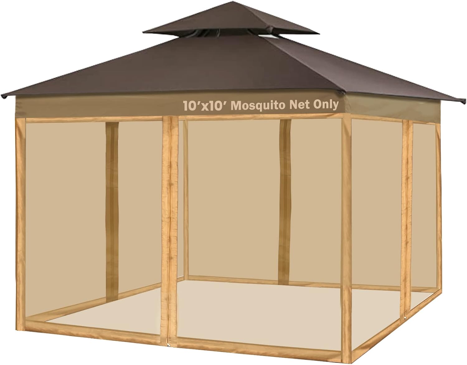 Mosquito Net with Zipper for Outdoor Camping Mosquito Net DIY Canopy Screen Wall Outdoor Mosquito Net for 10 x 10 Patio Gazebo and Tent