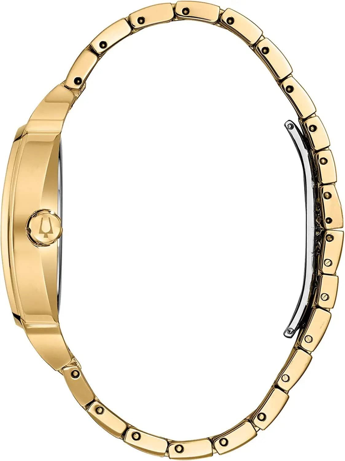 Bulova Men's Crystal Phantom 3-Hand Date Quartz Cushion Shaped Case Watch, Pave Crystal Dial, 40mm