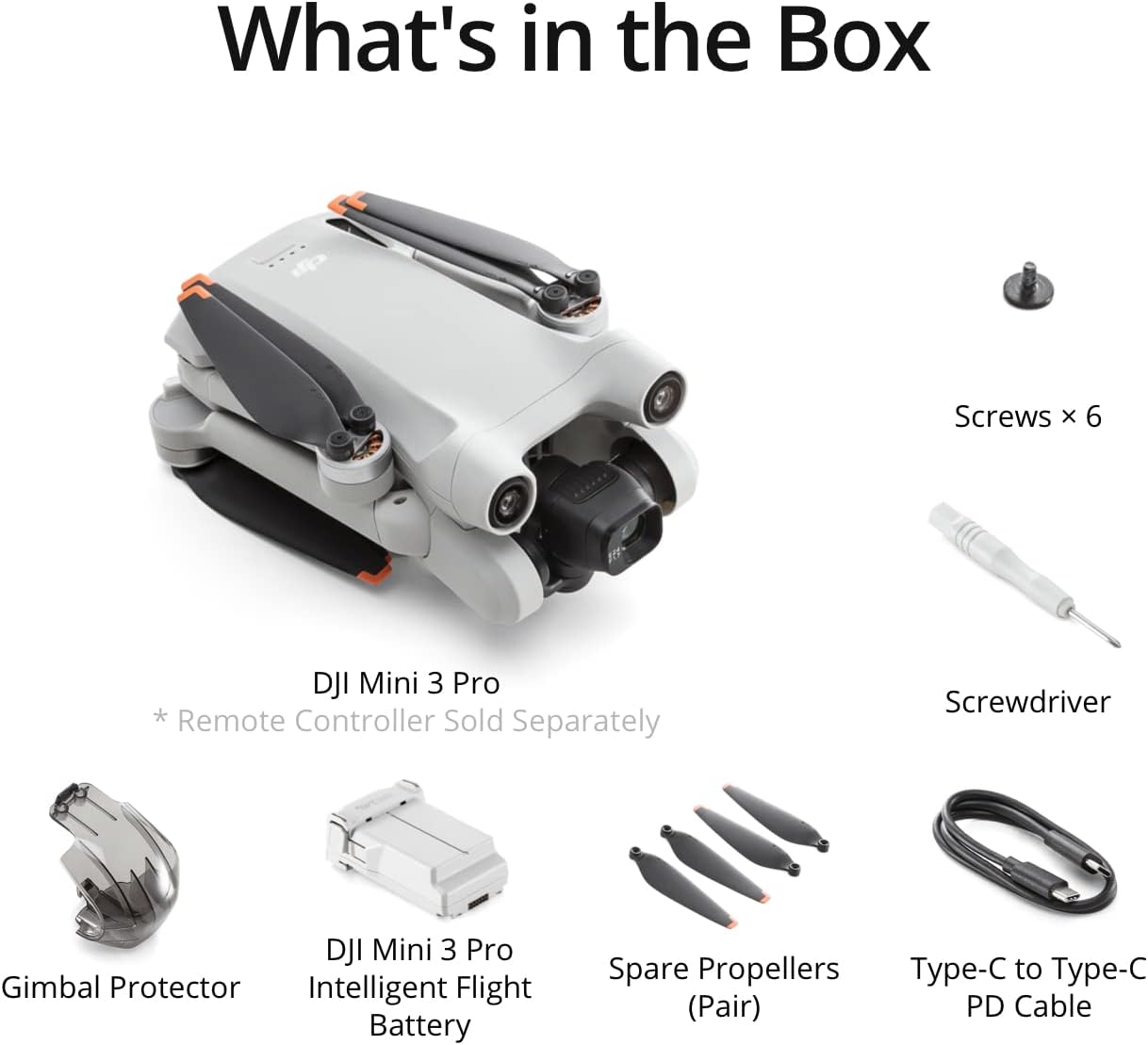 DJI Mini 3 Pro, mini dron con video 4K, foto de 48 MP, tiempo de vuelo de 34 minutos, menos de 8.78 oz, detección de obstáculos tridireccional, regreso a casa, compatible con identificación remota