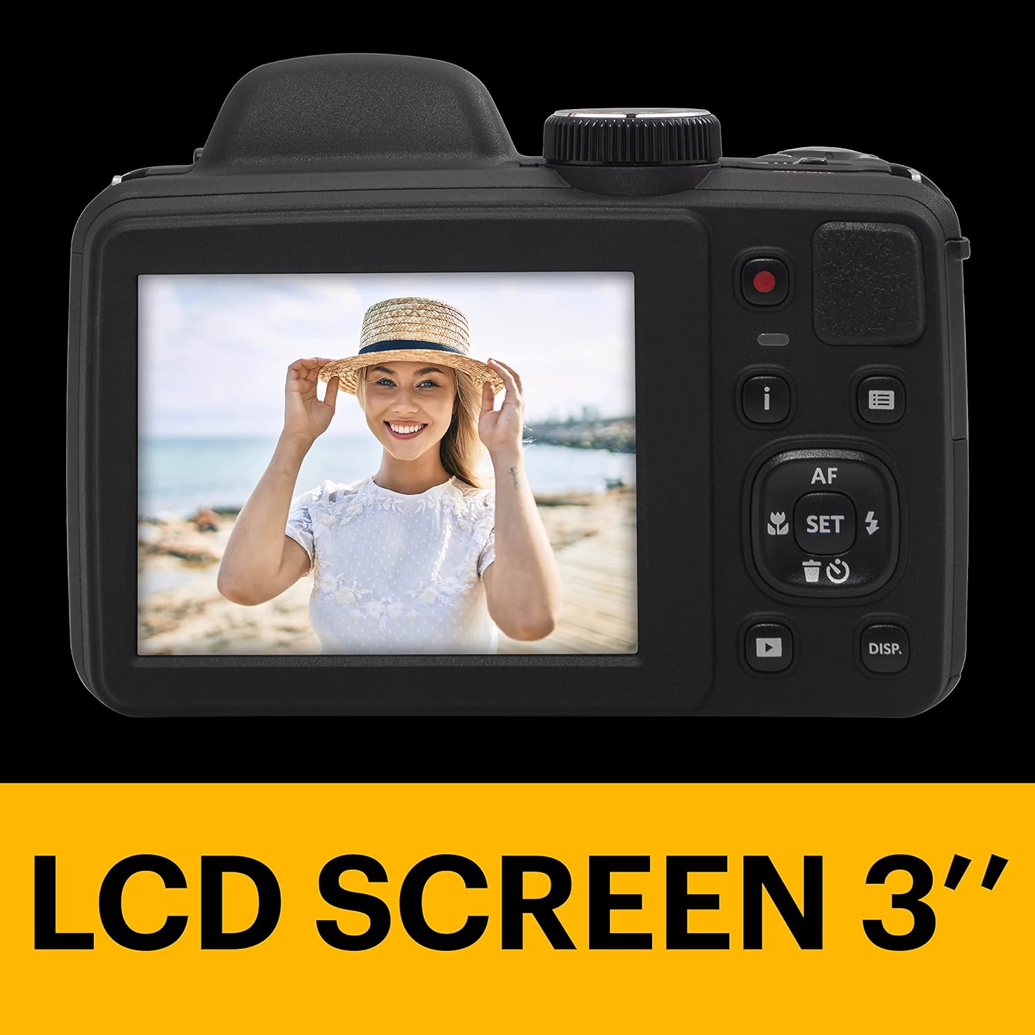 KODAK PIXPRO AZ405-BK 20MP Digital Camera 40X Optical Zoom 24mm Wide Angle Lens Optical Image Stabilization 1080P Full HD Video 3 LCD Vlogging Camera (Black)