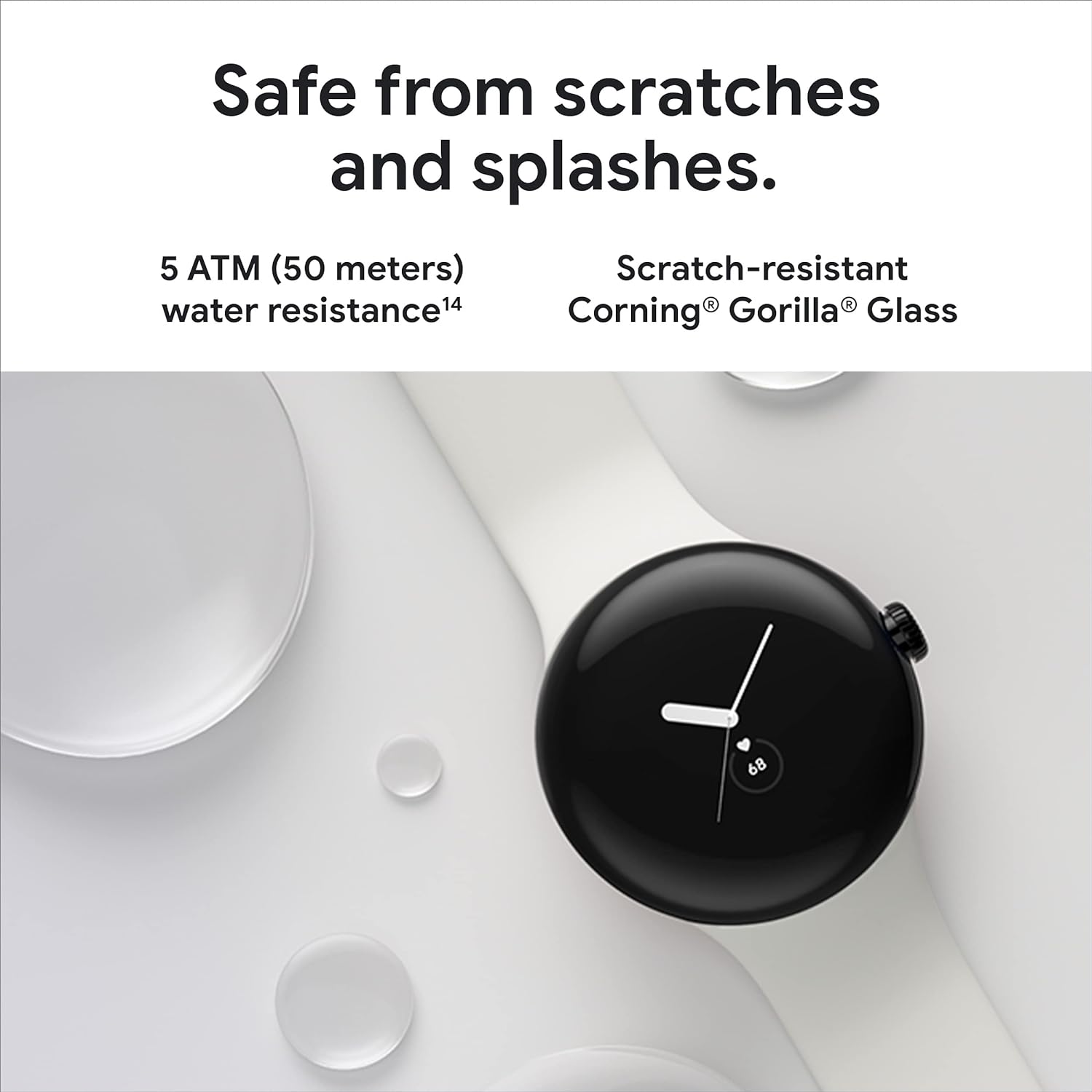 Google Pixel Watch - Android Smartwatch with Fitbit Activity Tracking - Heart Rate Tracking Watch Polished Silver Stainless Steel case with Charcoal Active band - WiFi