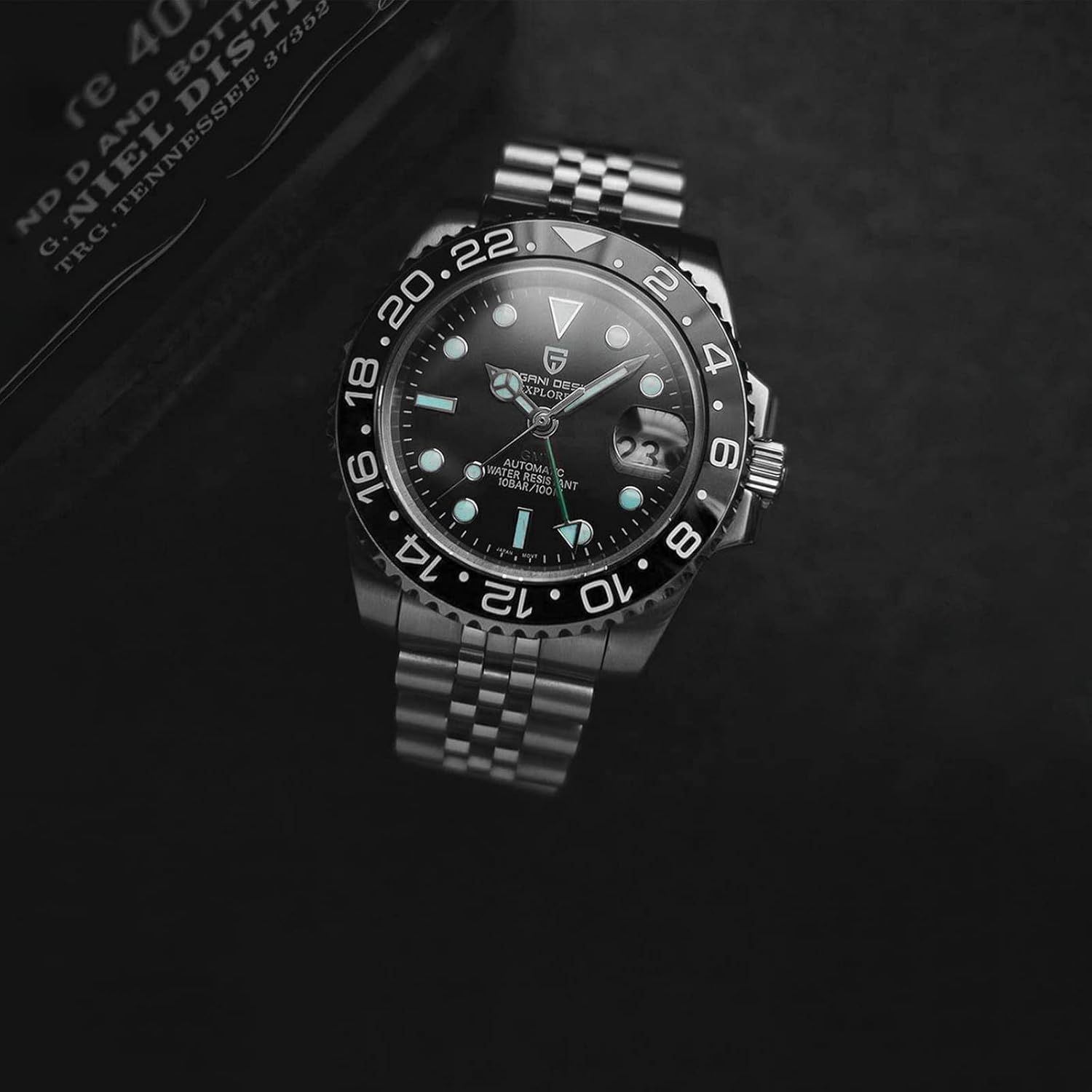 Men Watch Pagani Design GMT Watches for Men Automatic 40MM Date 100M Waterproof Stainless Steel Sapphire Glass Mechanical Wristwatches PD-1662