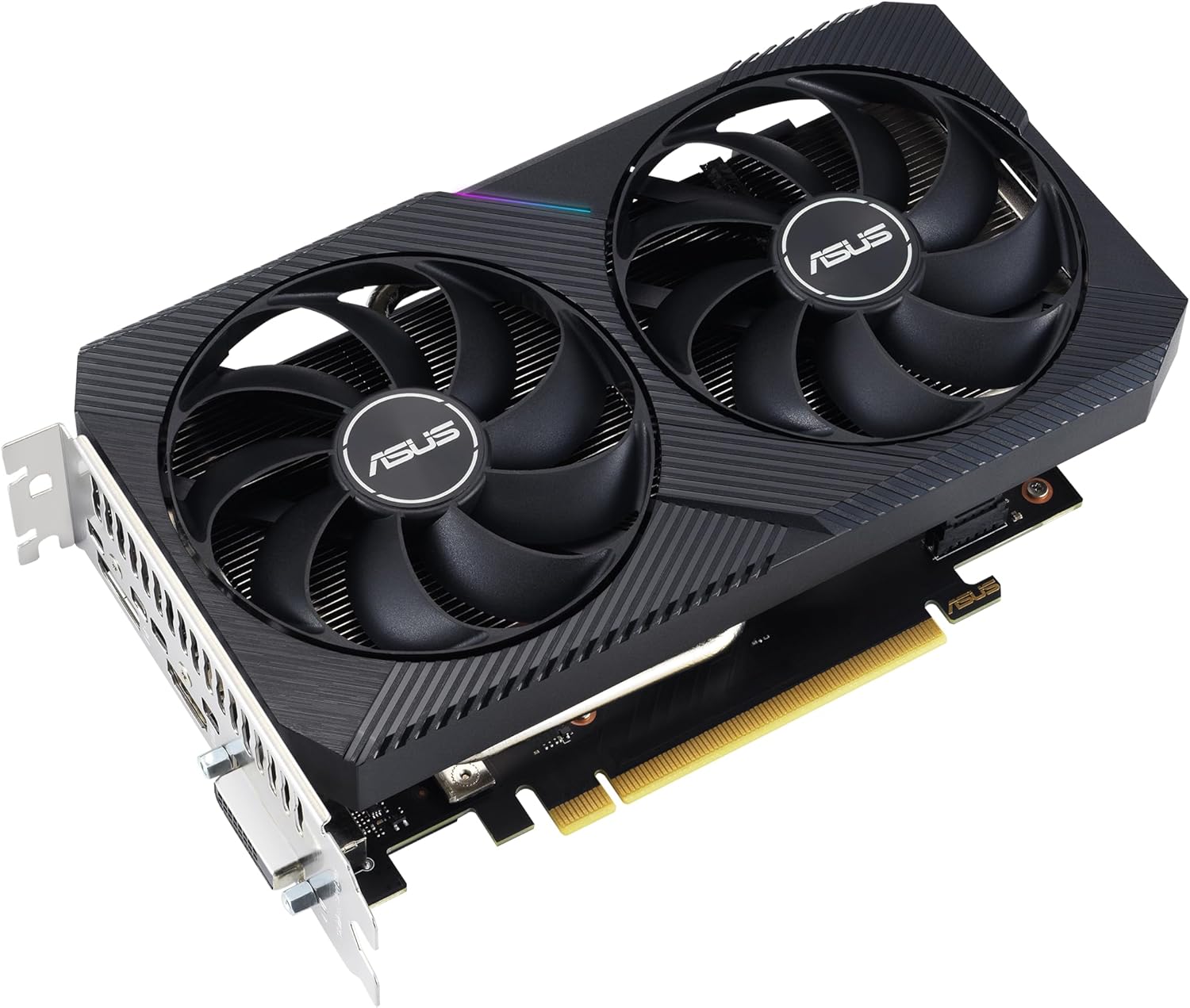 ASUS Dual NVIDIA GeForce RTX 3050 6GB OC Edition Gaming Graphics Card - PCIe 4.0, 6GB GDDR6 Memory, HDMI 2.1, DisplayPort 1.4a, 2-Slot Design, Axial-tech Fan Design, 0dB Technology, Steel Bracket