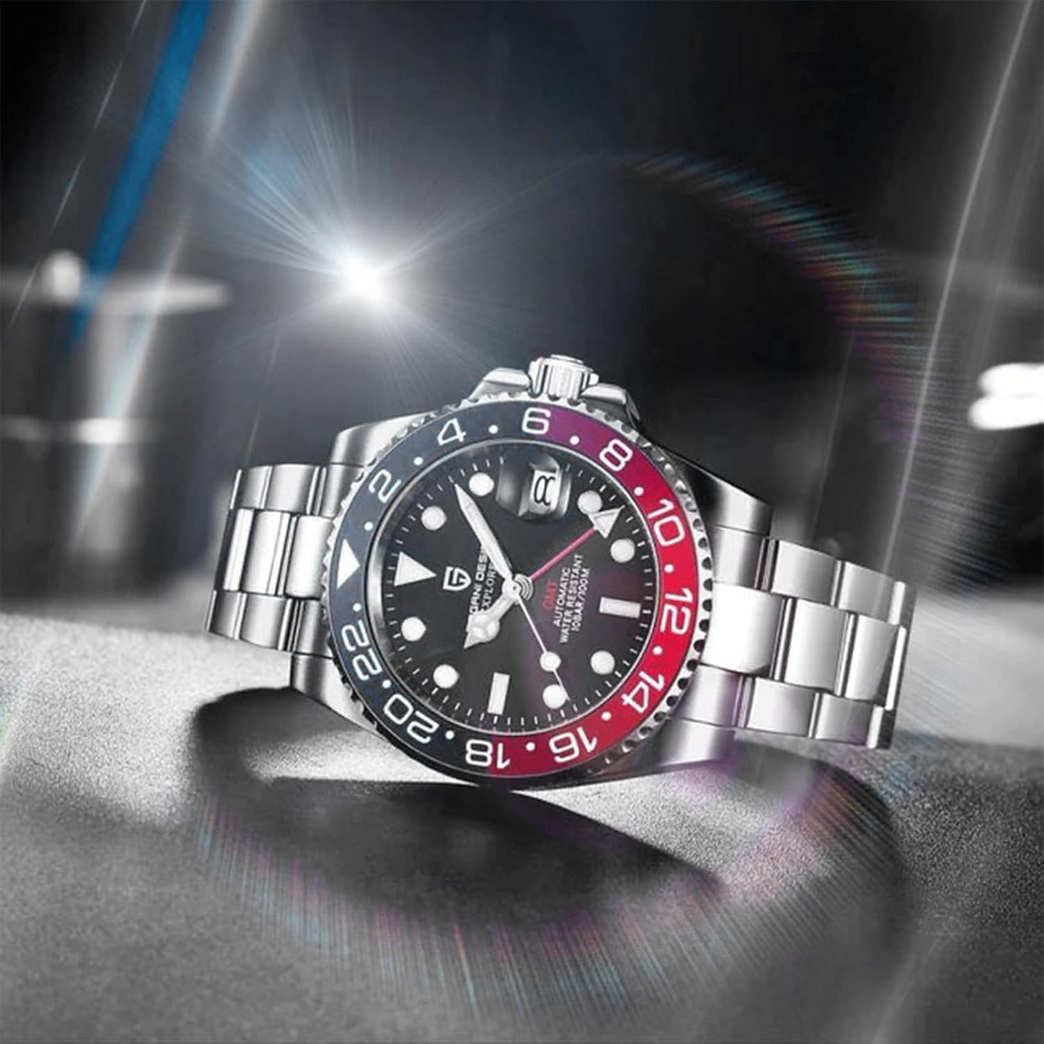 Men Watch Pagani Design GMT Watches for Men Automatic 40MM Date 100M Waterproof Stainless Steel Sapphire Glass Mechanical Wristwatches PD-1662