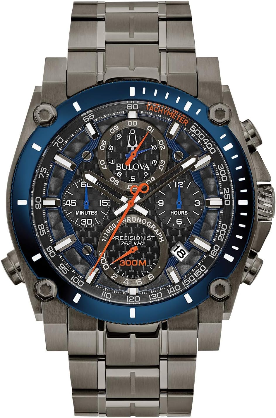 Bulova Men's Icon High Precision Quartz Chronograph Watch, Curved Mineral Crystal