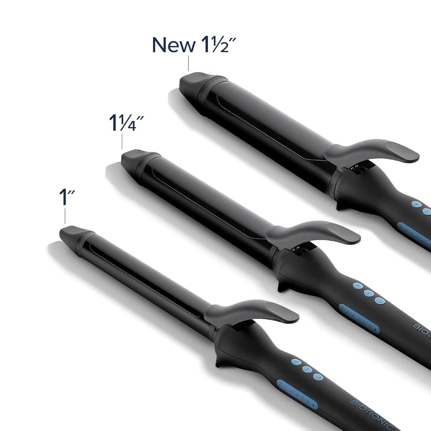 Bio Ionic Long Barrel Styler, .75, 1, 1.25, 1.5 Curling Iron with Moisture Heat Technology & NanoIonic MX, Versatile Curling Wand with Adjustable Heat Settings, Hair Curler with 2 Extended Barrel