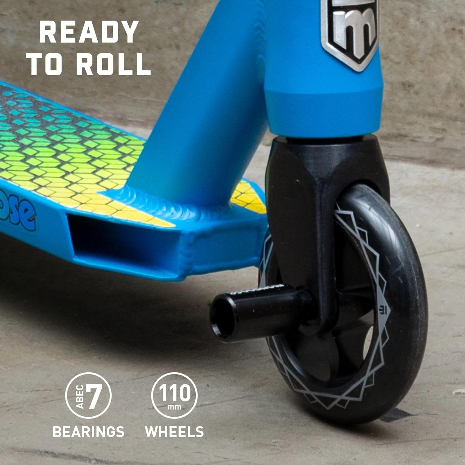 Mongoose Rise Freestyle Stunt Trick Scooter, For Kids Youth Adult Men Women Ages 8 Up, Lightweight Alloy Deck & Heavy-Duty Frame Up to 220 lbs., Bike-Style Grip, T-Bar Handlebar and High Impact Wheels