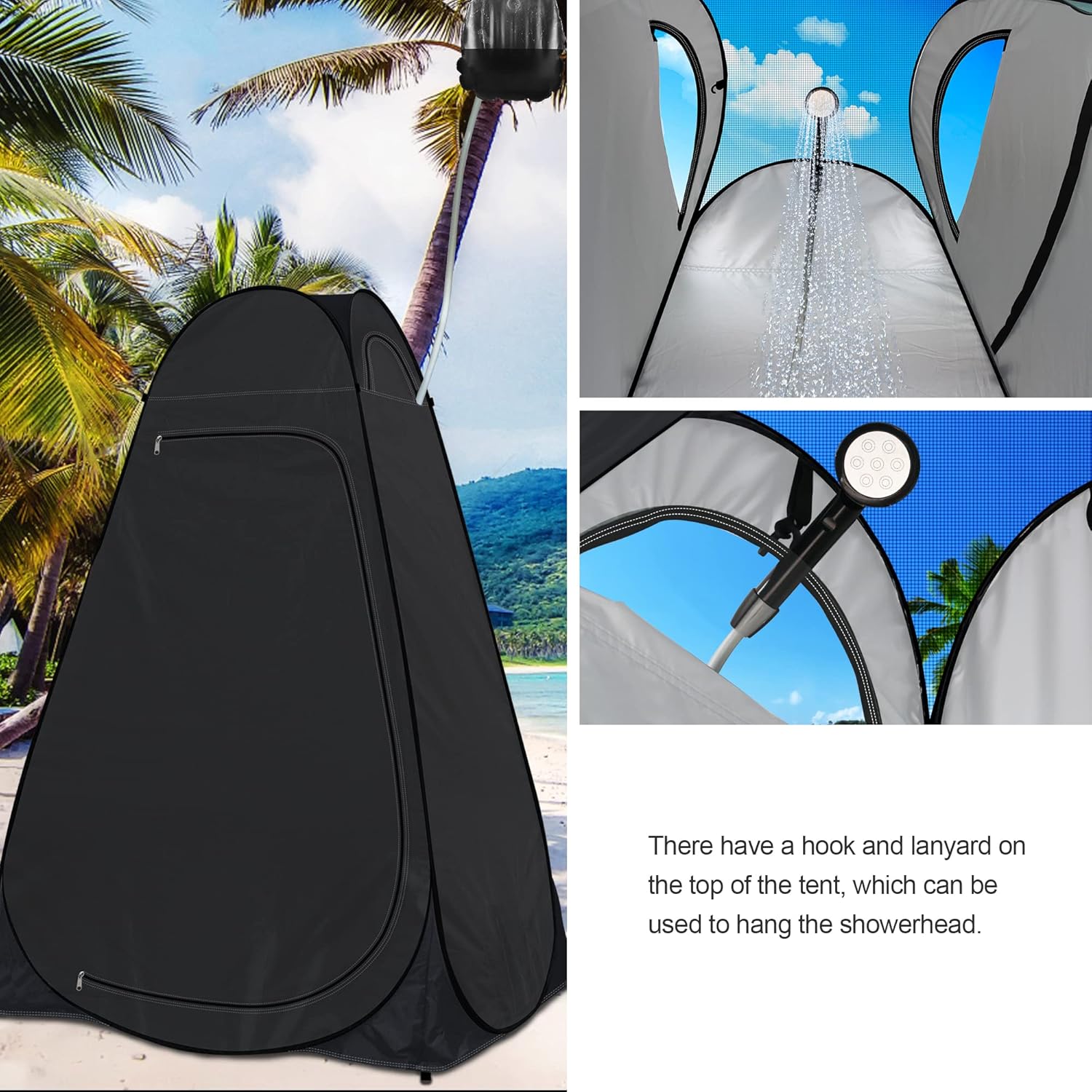 riggoo Portable Toilet Tent Shower Camping Privacy Changing Room Outdoor for Beach Fishing Hiking Sun Shelter (UV Protection)