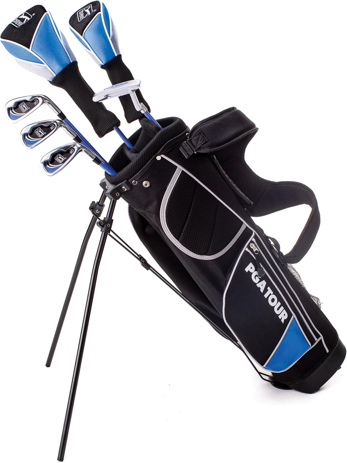 PGA Tour G1 Series Blue Kids Golf Club Set | Right and Left Handed Options | Golf Clubs and Sets for Height 4'8-5'2 | Complete Golf Club Sets w/a Golf Driver, Putter & Golf Bag