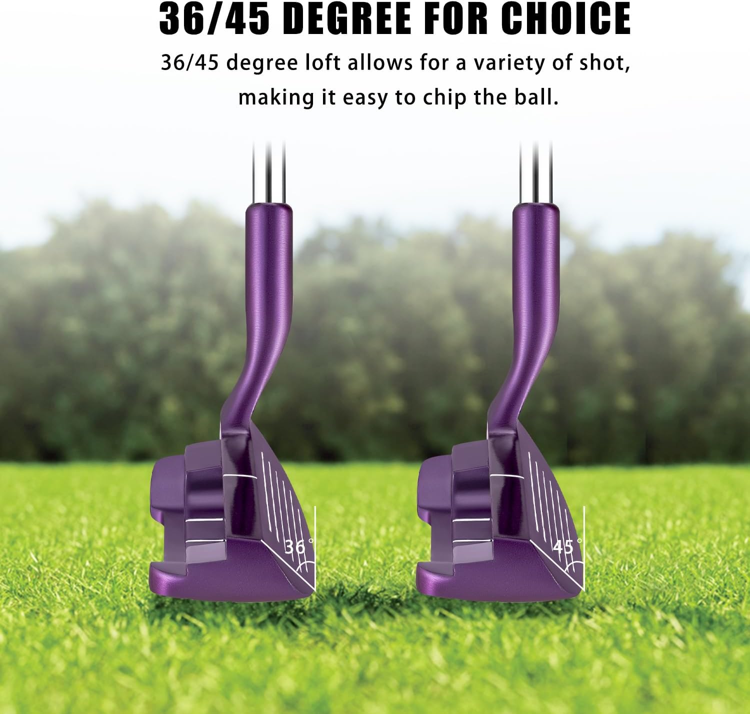 MAZEL Chipper Club Pitching Wedge for Men & Women,36/45 Degree - Save Stroke from Short Game,Right Hand