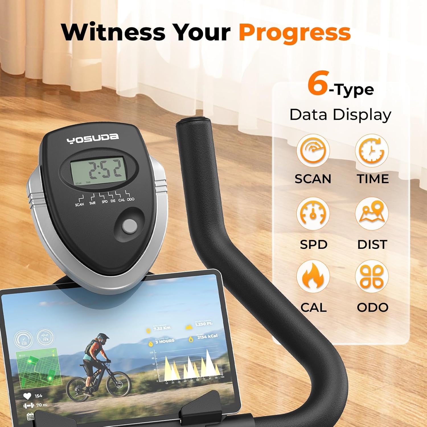 YOSUDA Indoor Cycling Bike Brake Pad/Magnetic Stationary Bike - Cycle Bike with Tablet Mount & Comfortable Seat Cushion