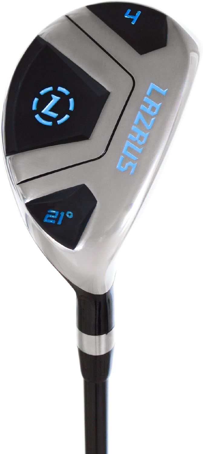LAZRUS GOLF Premium Hybrid Golf Clubs for Men - 2,3,4,5,6,7,8,9,PW Right Hand & Left Hand Single Club, Graphite Shafts, Regular Flex
