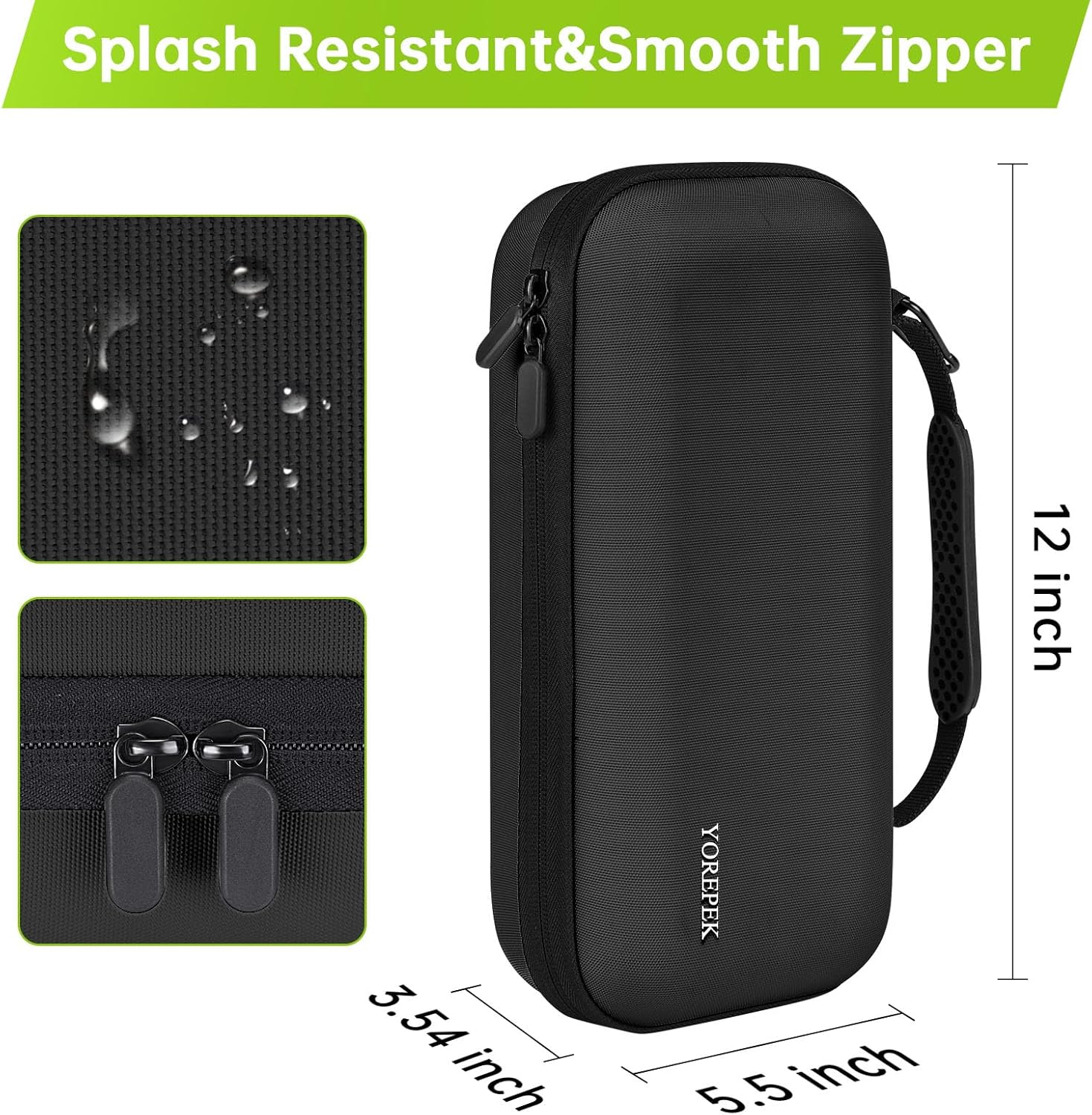 YOREPEK Golf Glove Holder with Removable Golf Glove Shaper, Protective Hard Shell Golf Accessories Case Bag with 2 Dividers Fits Balls, Tees, Markers, Divot Tools, Golf Essentials, Golf Gifts for Men