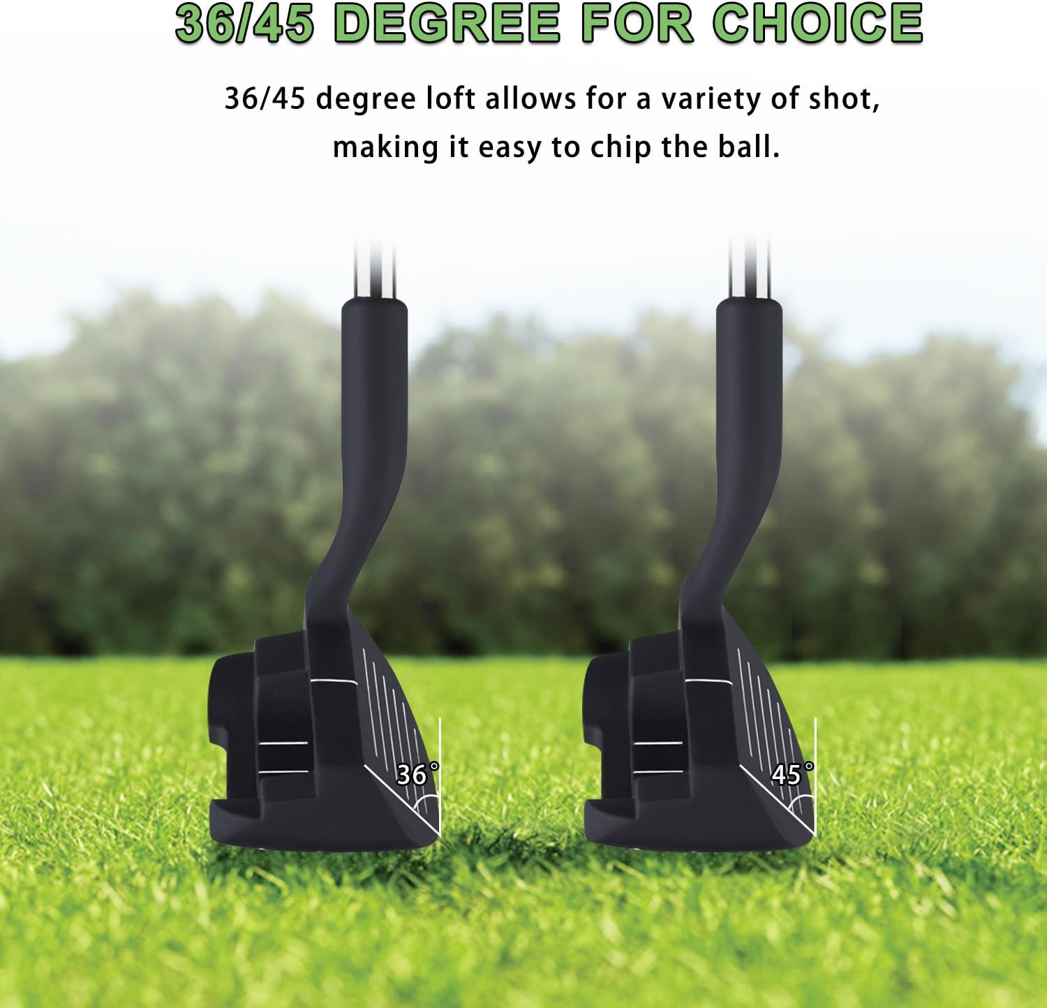 MAZEL Chipper Club Pitching Wedge for Men & Women,36/45 Degree - Save Stroke from Short Game,Right Hand