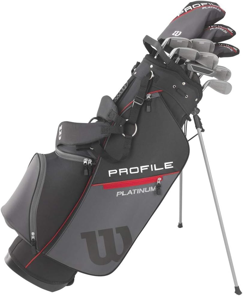 WILSON Men's Profile Platinum Complete Golf Club Package Set - Right Handeded, Stand Bag